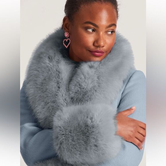 Havilina Wool Coat, Blue - Picture 3 of 12